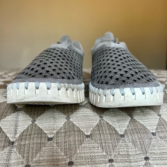 Ilse Jacobsen Gray Tulip Scalloped Slip On Shoes White Sole EU 40 US 9.5 - 10 - Picture 8 of 12